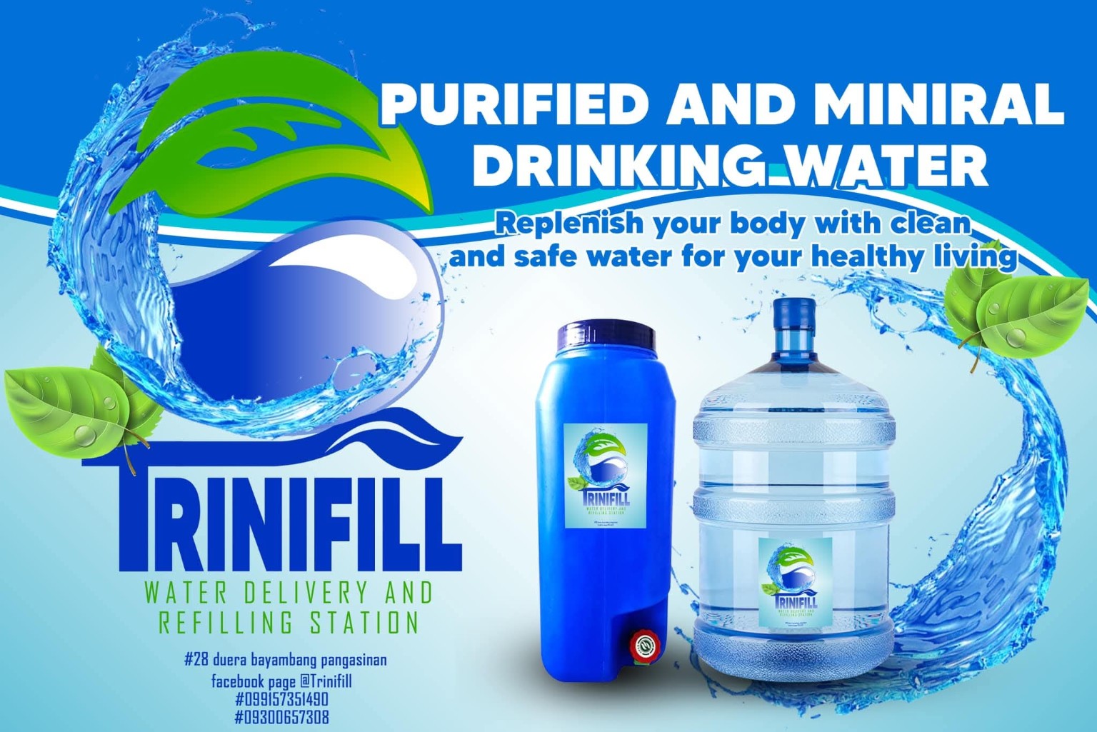Trinifill Water Station Banner